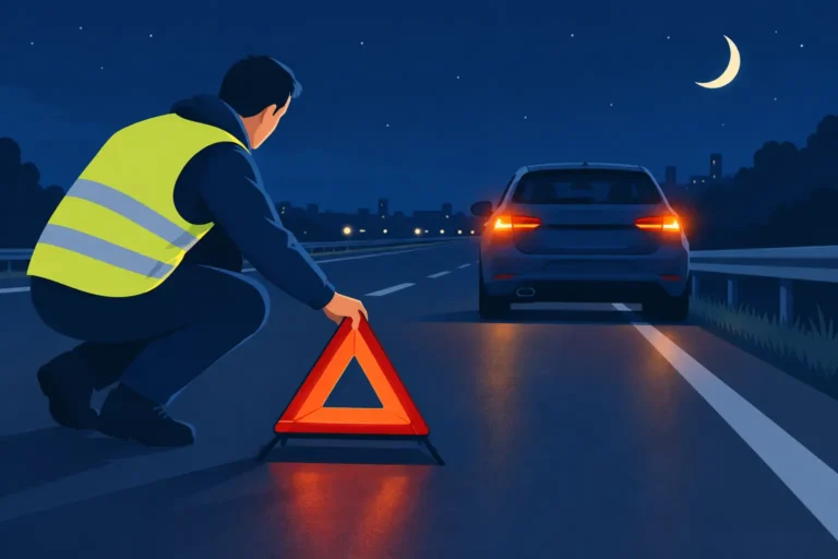 Oznaczenie miejsca awarii nocą - co robić